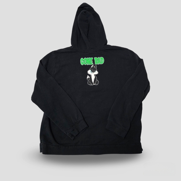 Looney Tunes Warner Bros Vintage Navy Graphic Hoodie - Picture 2 of 10